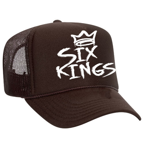 Six Kings Foam Trucker Hat - Brown/White