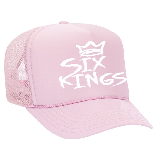 Six Kings Foam Trucker Hat - Pink/White