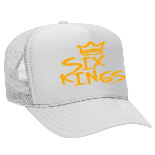 Six Kings Foam Trucker - White/Yellow Gold